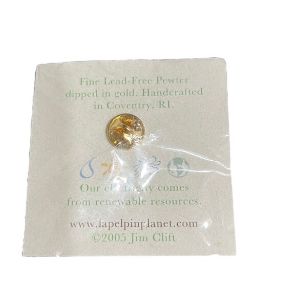 Vintage 2005 Jim Clift Gold Dipped Pewter Puzzle Piece Autism Awareness Pin NWT - Picture 2 of 3